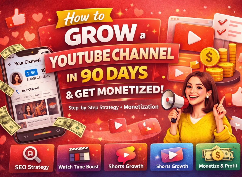 Grow a YouTube Channel in 90 Days and Get Monetized